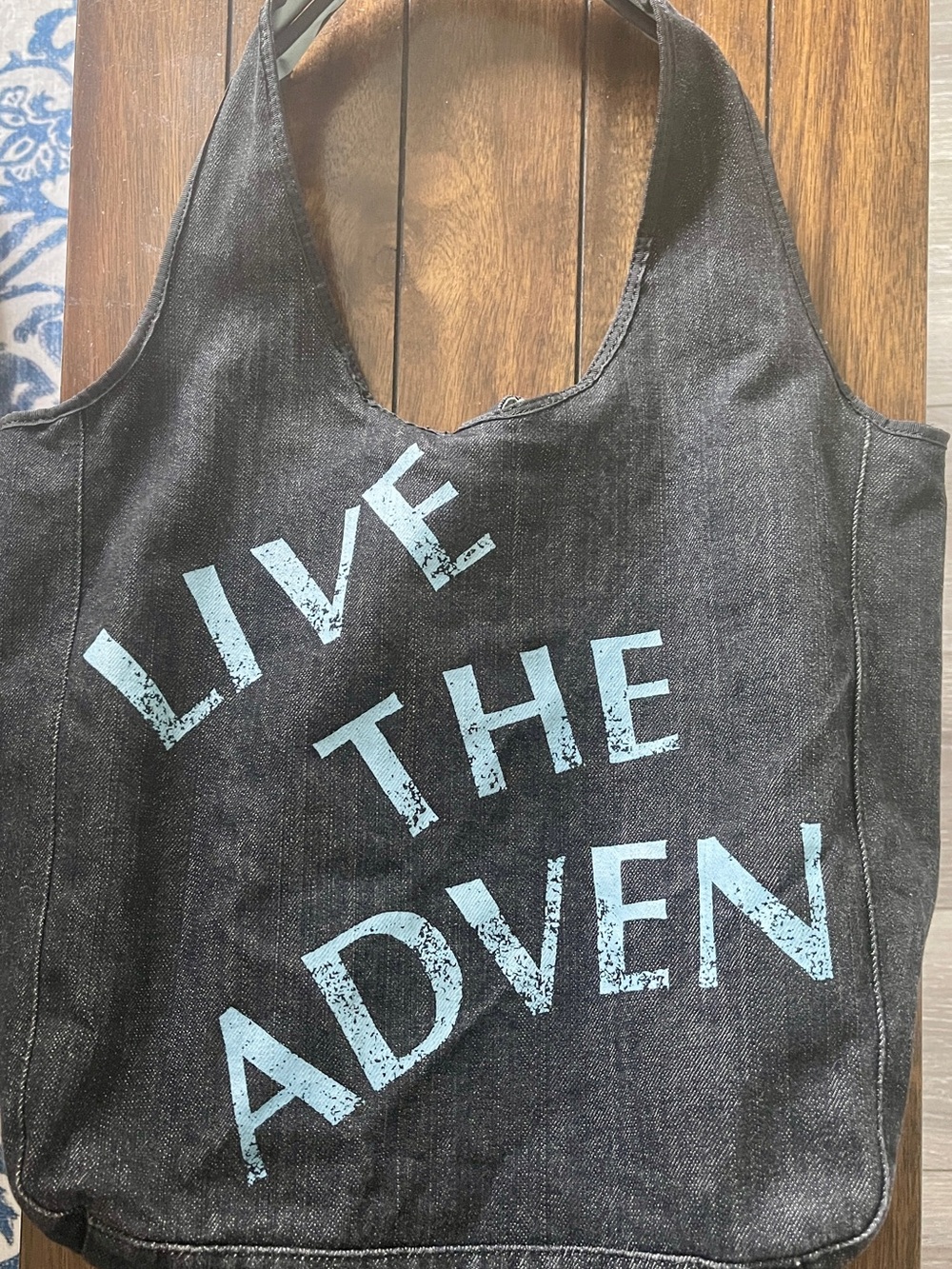 Hunting world denim tote bag - Picture 4 of 13